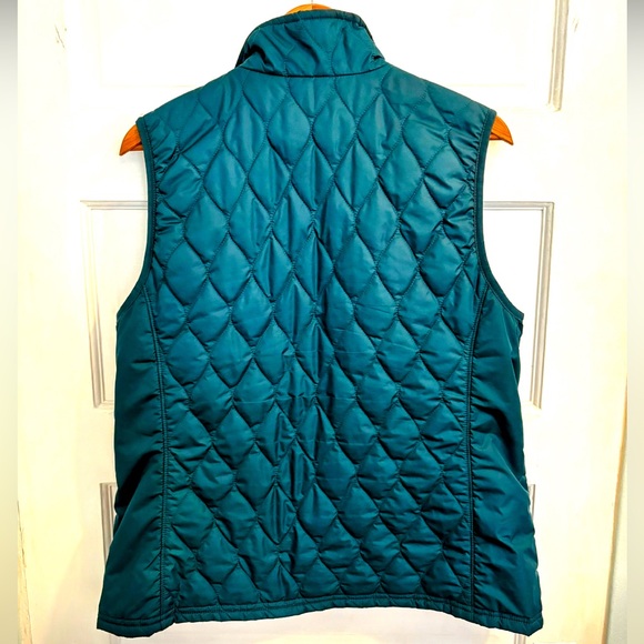 LL Bean quilted vest jacket REVERSIBLE vest size XL regular dark blue and teal. - Picture 2 of 8